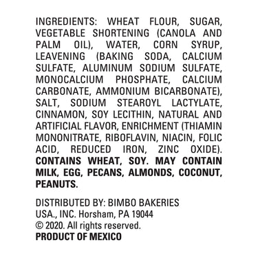 Marinela Canelitas Crispy Cinnamon Cookies, 8 packs per box, 16.96 Oz